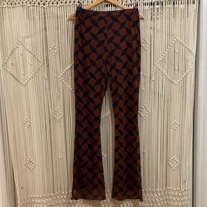 Another Girl GeoMesh Flare Pants
